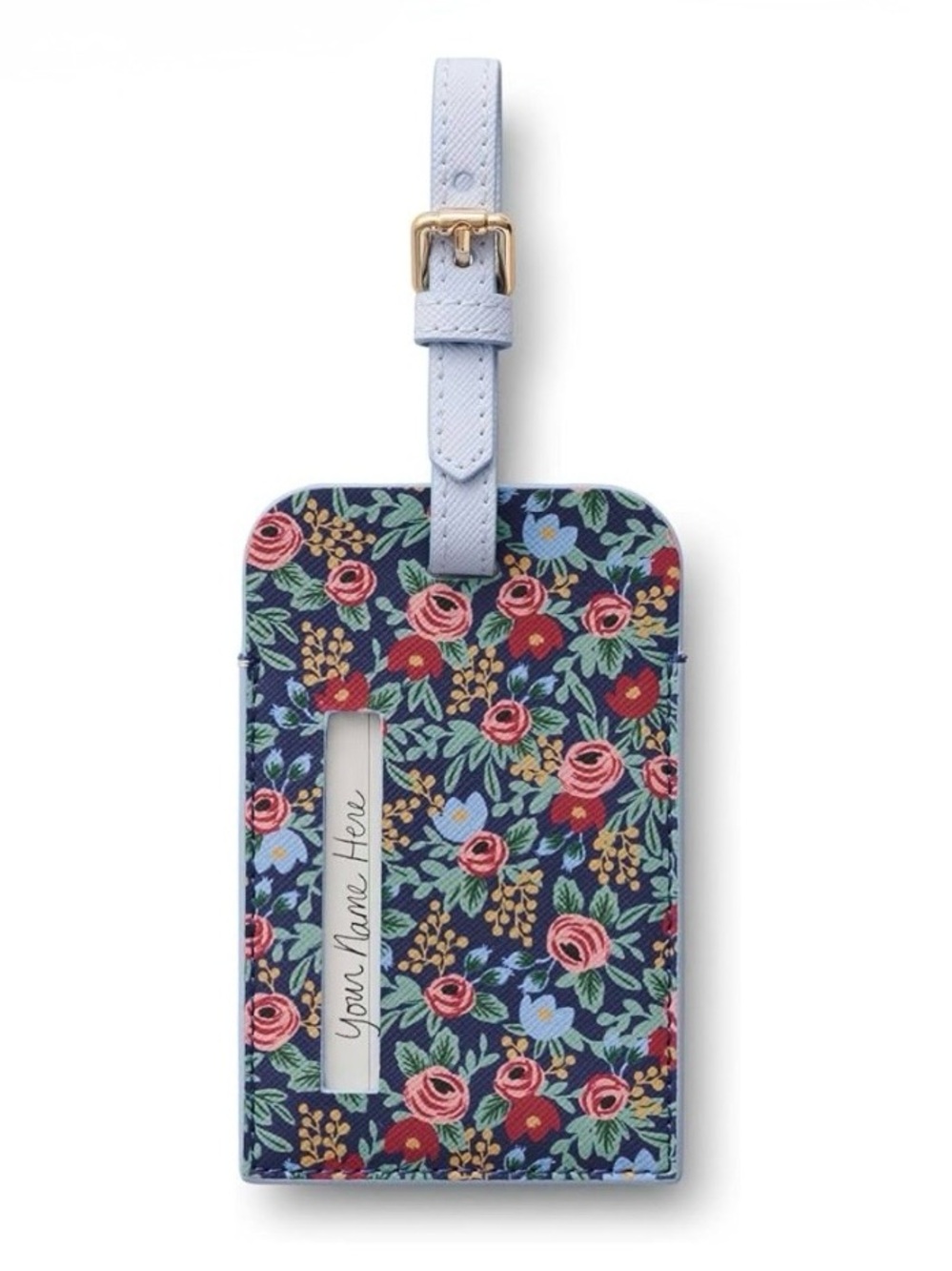 RIFLE PAPER CO. Nwt Rosa Luggage Tag Gold Foil Accents